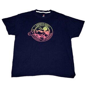 Disneyland Resort Large Navy Classic Original Mickey Print T shirt Tee